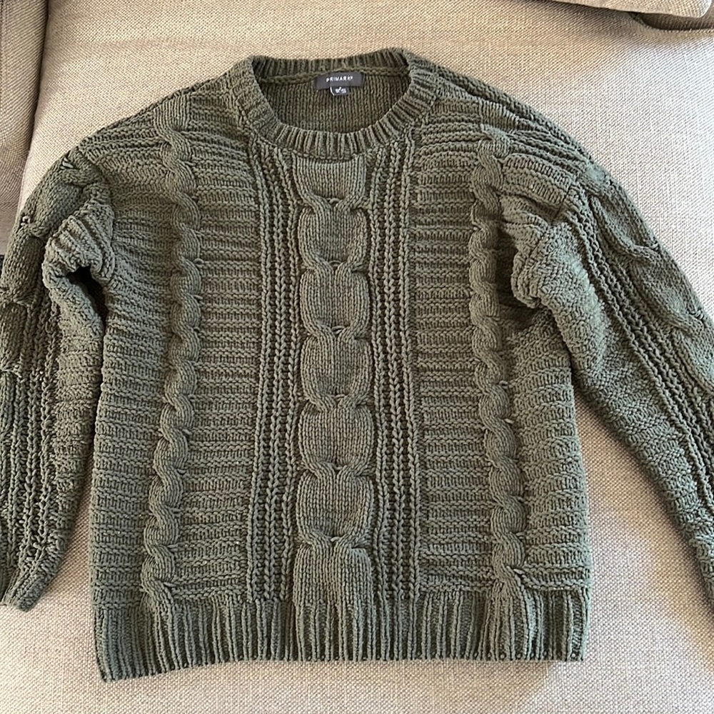 Primark olive green chunky sweater size small